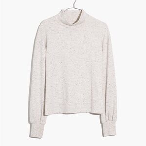 Madewell Donegal Mockneck Bubble-Sleeve Sweatshrit